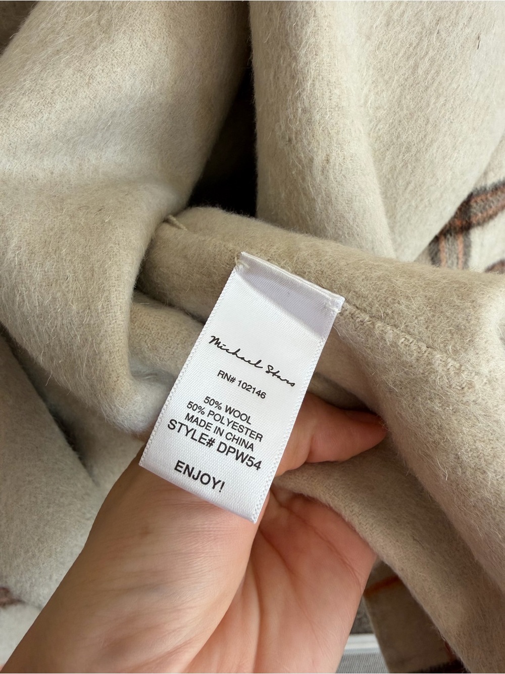 Michael Stars Wool Plaid Wrap Coat in Autumn Colors - Picture 10 of 13